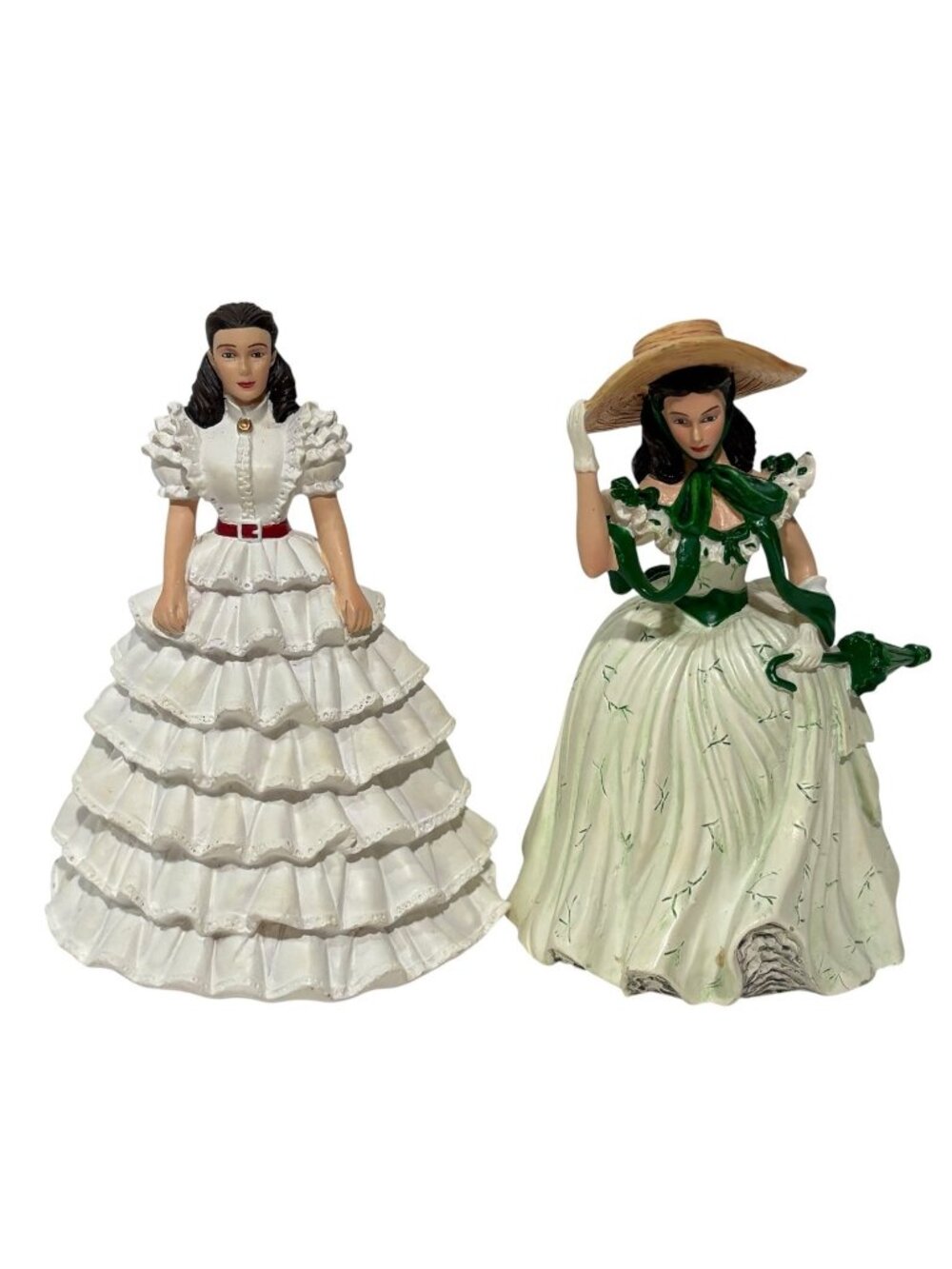 Gone with the Wind Visions of Scarlett Figurines Prayer Dress & BBQ Party Gown